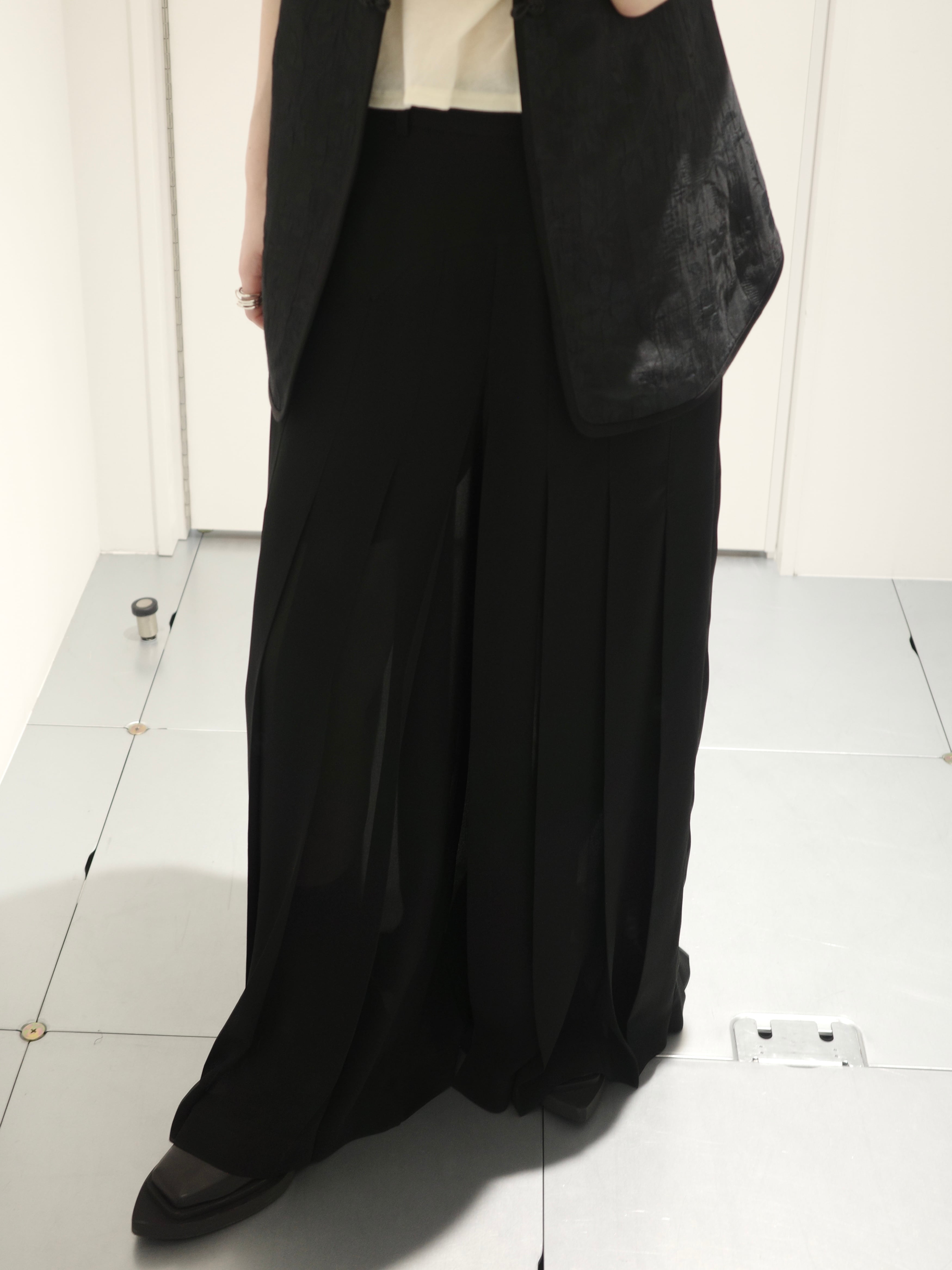 26SS】FETICO フェティコ / プリーツパンツ シアー / PLEATED MAXI