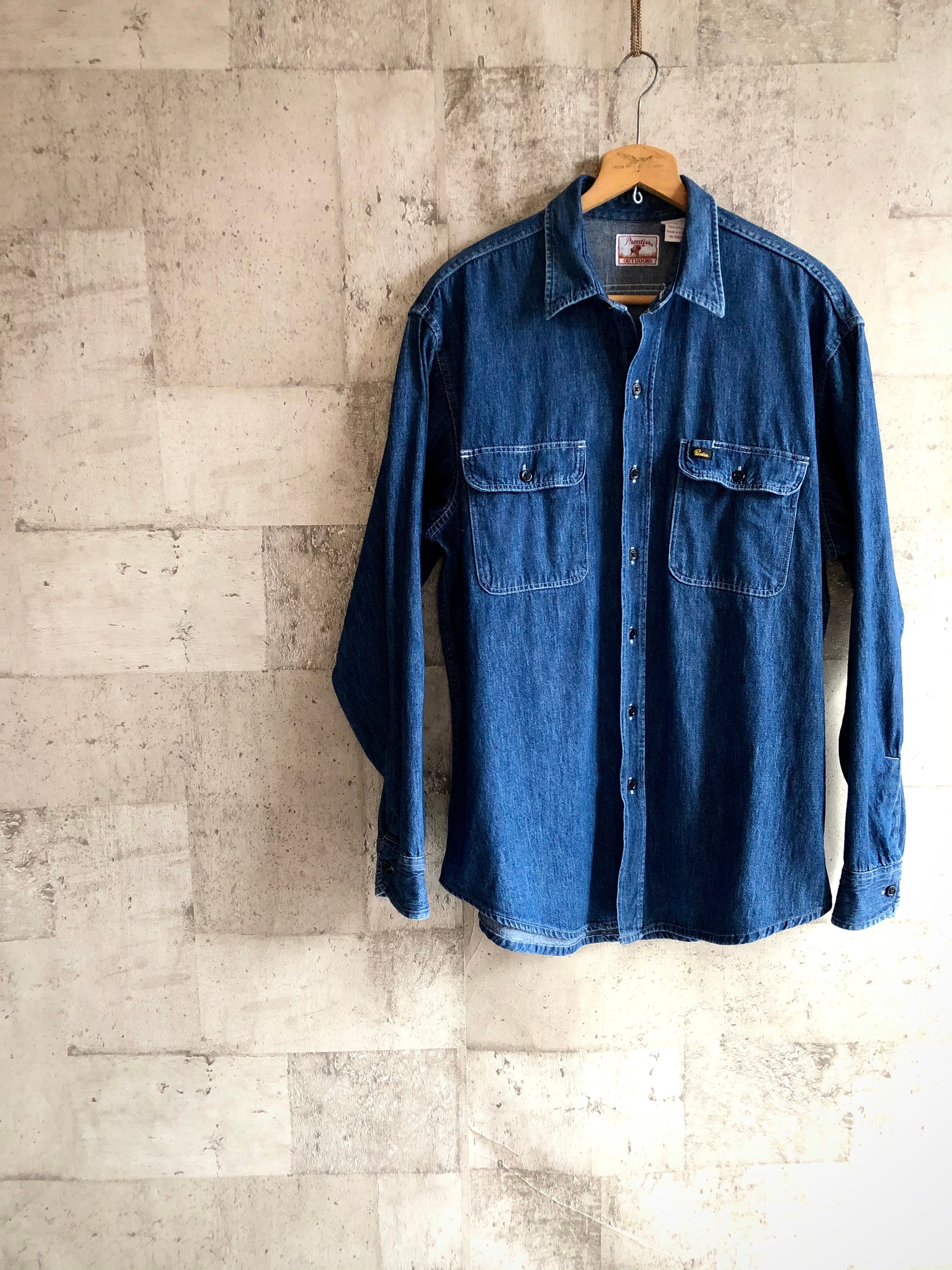 80s 90s USA製 PRENTISS OUTDOORS DENIM SHIRTS プレンティス デニムシャツ 廃番 オールド ビンテージ | Antique House Vintage Clothing 80s 90s USA製 PRENTISS OUTDOORS DENIM SHIRTS プレンティス デニムシャツ 廃番 オールド ビンテージ | Antique House Vintage Clothing