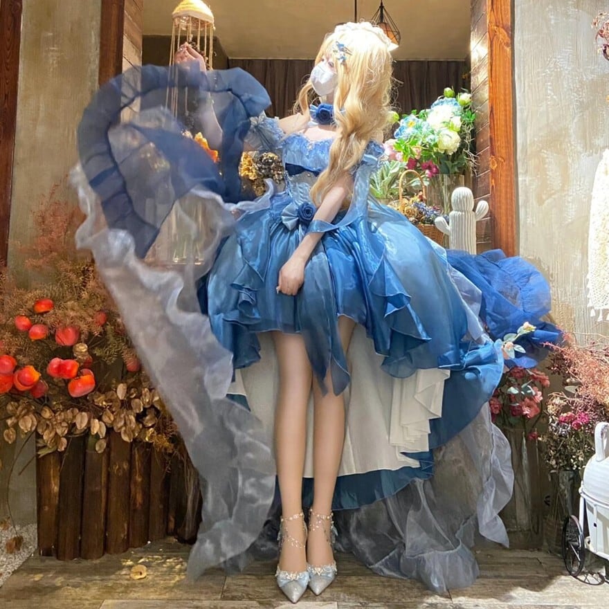 甘ロリ プリンセスドレス トレーン付き 撮影会向け｜WithU | ゴスロリ