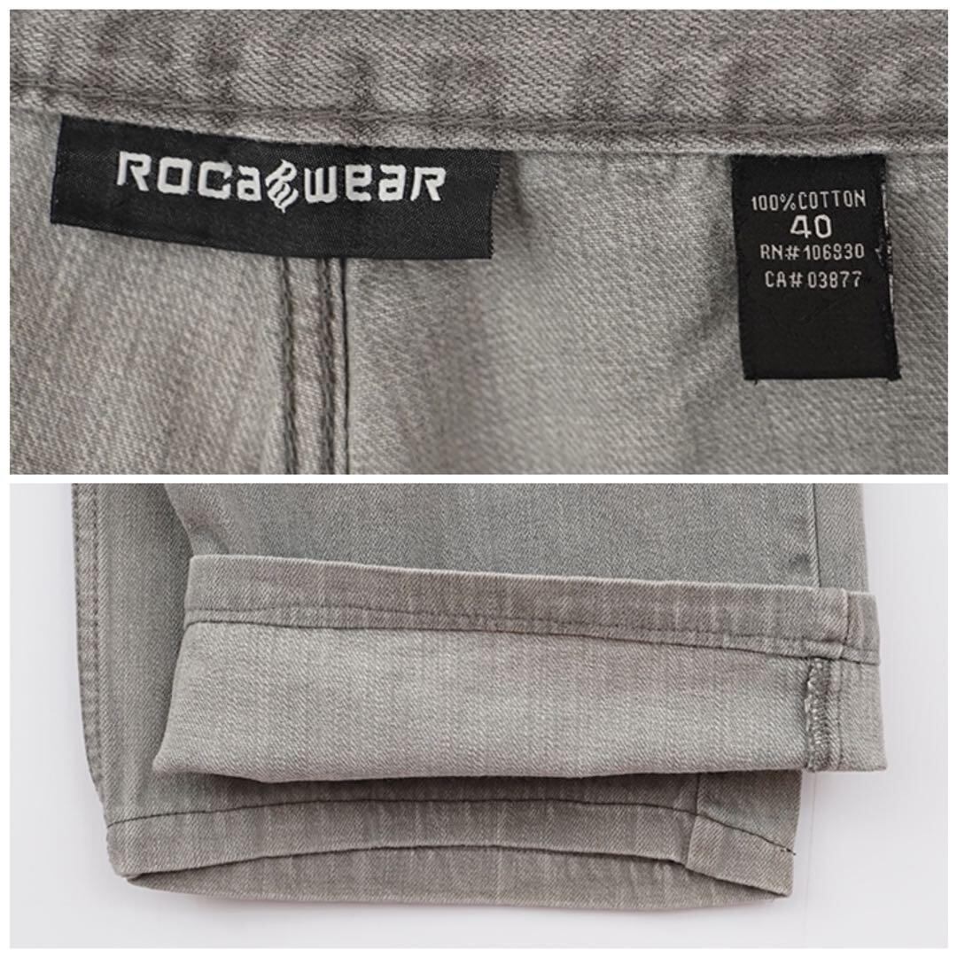 お買得な商品 rocawear 00s バギーデニム ダメージデニム 刺繍 W40 