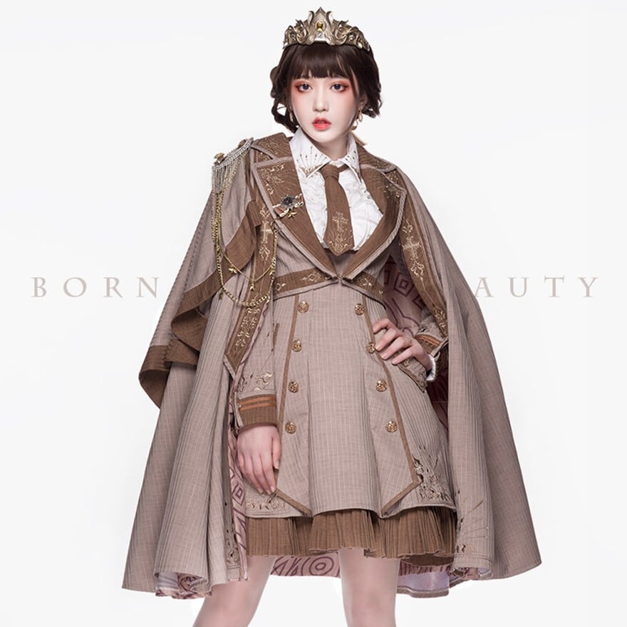 クラシカル 軍服ロリィタ フルセット（JSK＋ブラウス＋ジャケット＋