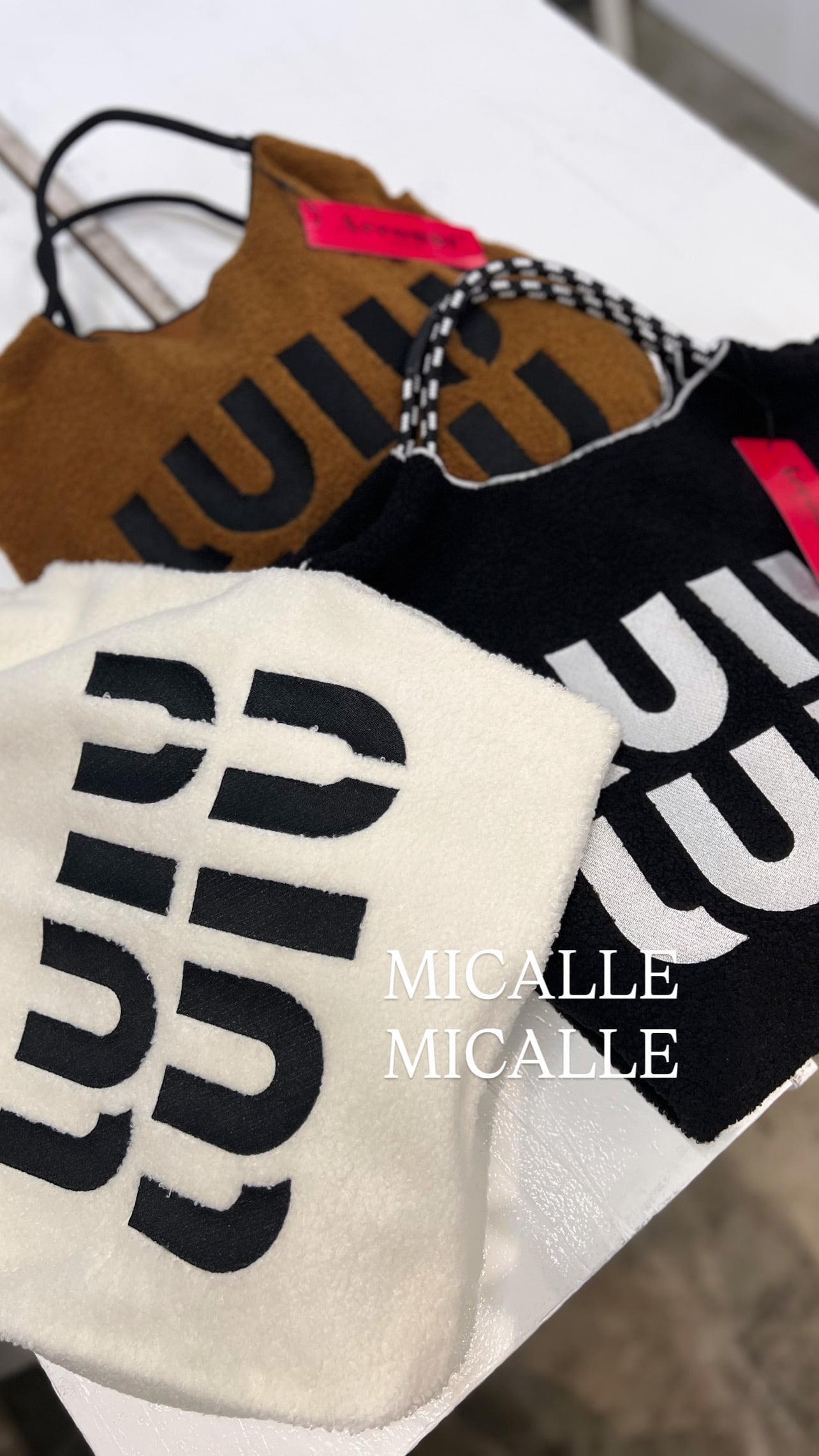 予約販売【 MICALLE MICALLE 】ロゴボアトートバッグ ( MAJ100GDE ) 12