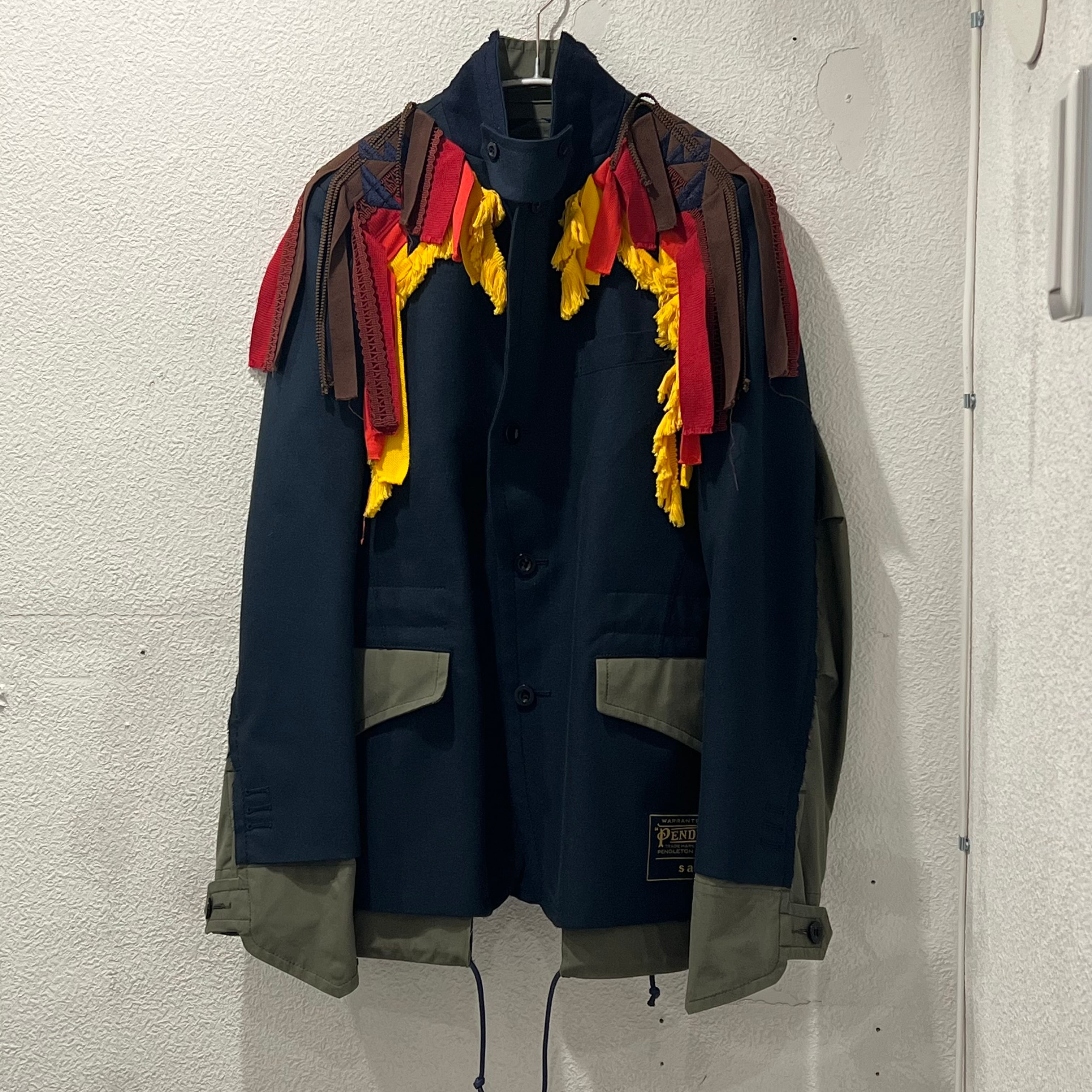 sacai pendleton サカイ ペンドルトン 19SS ウールジャケット 19