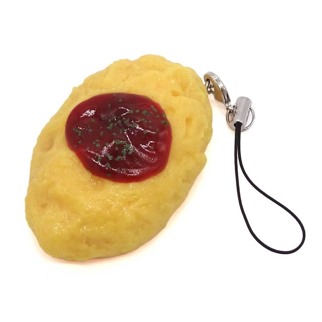 食べちゃいそうな オムライス 食品サンプル キーホルダー ストラップ