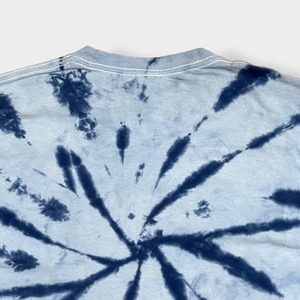 【GILDAN】タイダイ柄 ロンt 長袖Tシャツ ロングTシャツ サッカークラブ ロゴ プリント M US古着