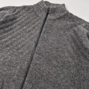 Paul Smith ポールスミス BLACK ハイネック ジップアップ ウールニット ジャケット サイズ L /グレー/メンズ
