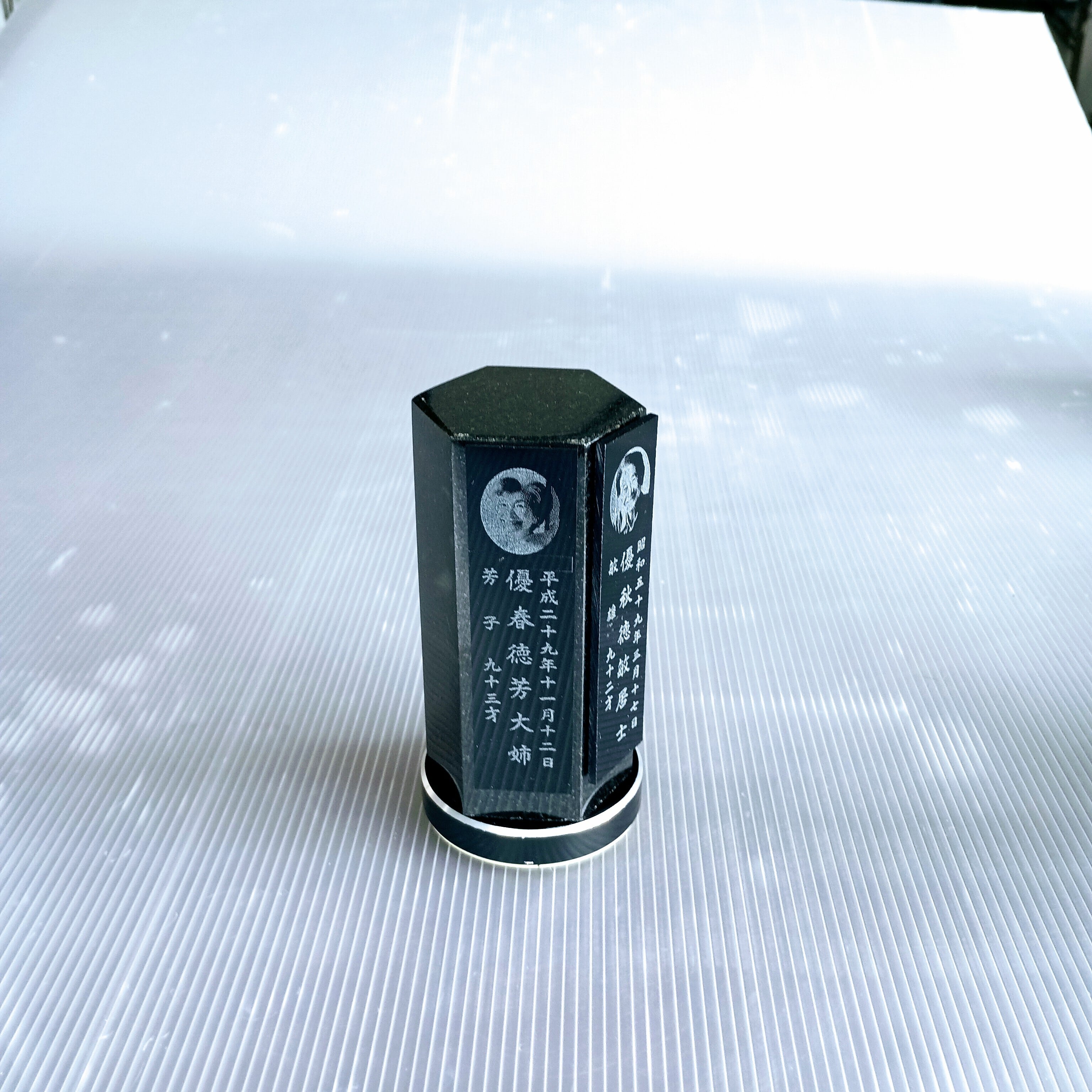 回転位牌 6人用悠想天回 6R60A黒 2名様分