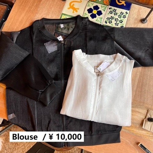 Topanga Lady's 　メッシュジップブルゾン　全2色　ブラック　ホワイト　ファッション　レディース　アウター　ジャケット　シアー　メッシュ素材　レイヤード