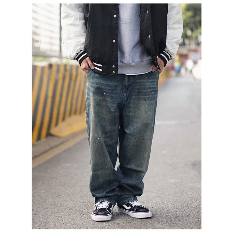 ★INK SPLASH WASH OLD JEANS　　19134