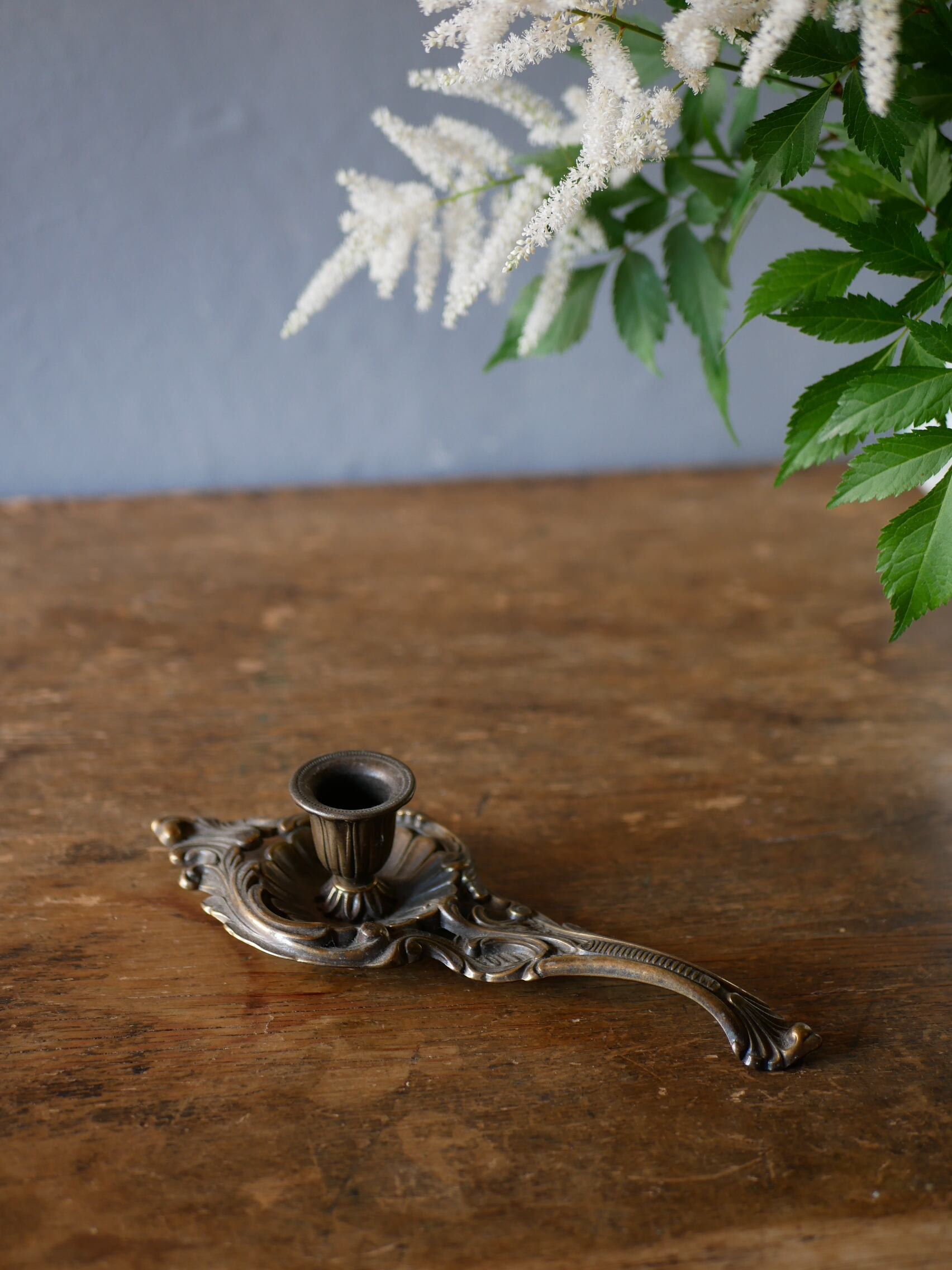 ブロンズ製 キャンドルホルダー フランスアンティーク ブロカント