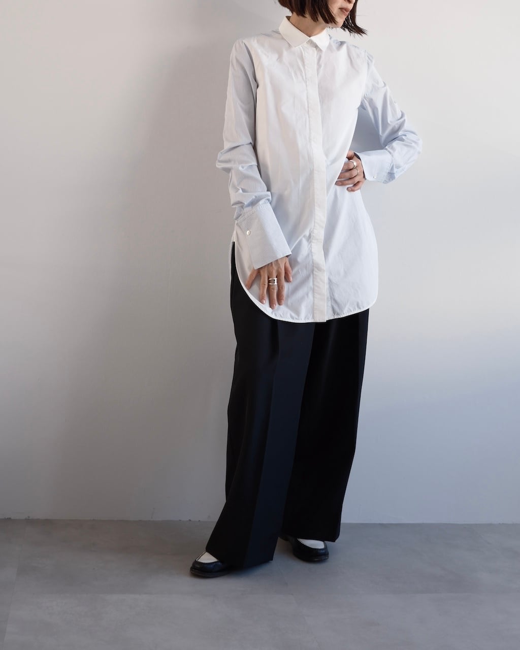 CELINE フィービー期 ペイズリー柄 シルク ロング丈 シャツ 中古・古着通販】CELINE (セリーヌ) 総柄シルクシャツ ネイビー サイズ