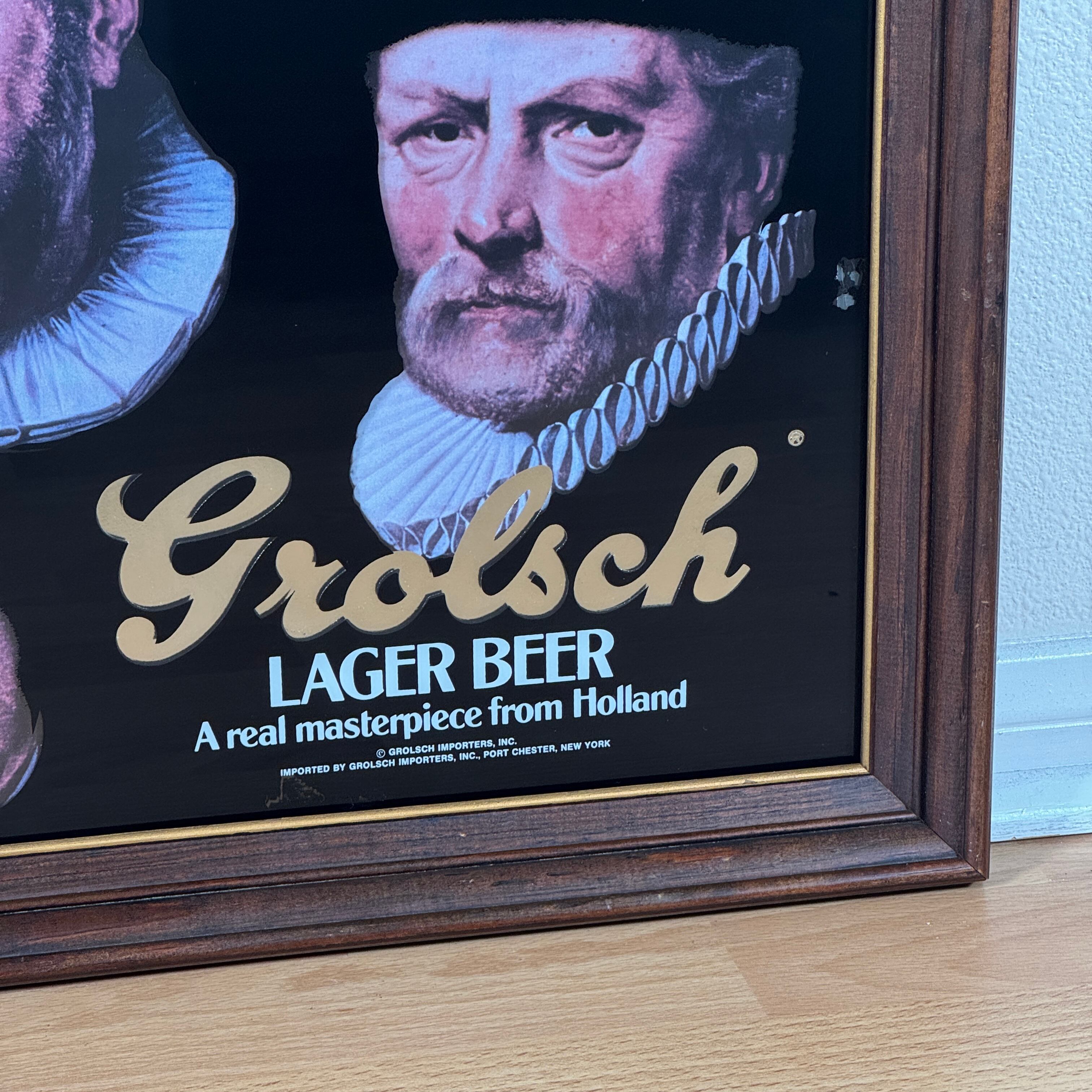 ビンテージ パブミラー GROLSCH BEER グロールシュ アンティーク 鏡 1945 ビンテージ Grolsch グロールシュ パブミラー | VINTAGE RUSH