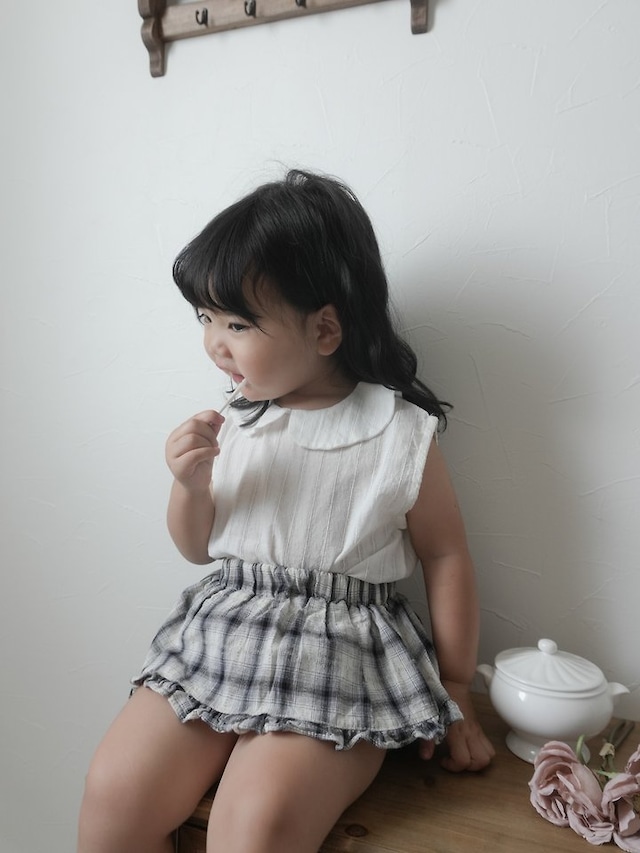【取寄】mimi market|sleeveless collar blouse|ノースリーブカラーブラウス|S-L|baby|26 summer 2nd