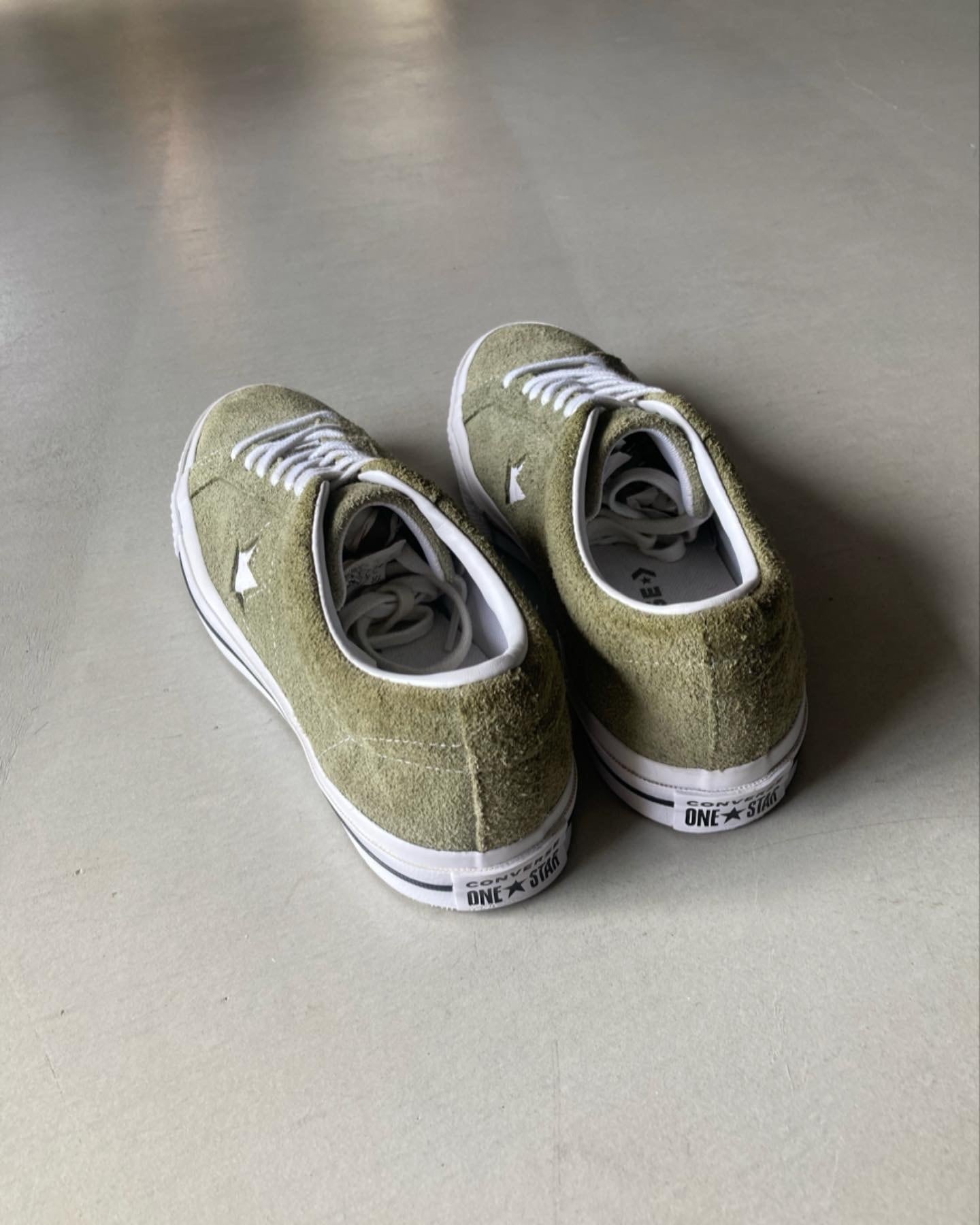 00s コンバース ワンスター スエード スニーカー 抹茶 オリーブ 27cm