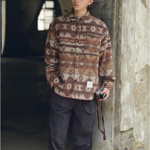 Tribal pattern button shirt 1355