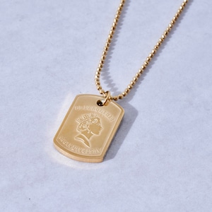 316L ( サージカルステンレス ) square necklace【GOLD】#n25