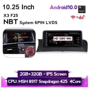 BMW X3 F25 2011-2017 アンドロイドナビ 10.25インチ MSM NBT 32G -YA