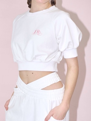 "m" short pullover -WHITE-