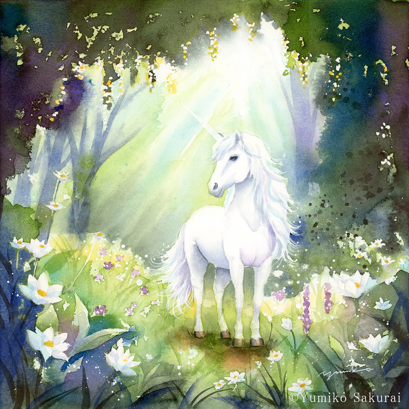 原画 | 幸せの水彩画 ヒーリングアート