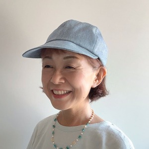 キャップ・青ストライプ