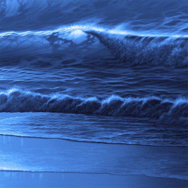 黄金の波 ブルー 海の絵 イラストショップ Art In Life