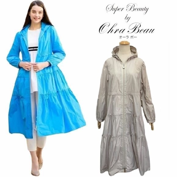 スーパービューティー ティアード ロングコート リボン ギャザー