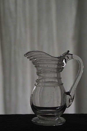 リエージュガラス ・小さなアート-antique glass pitcher