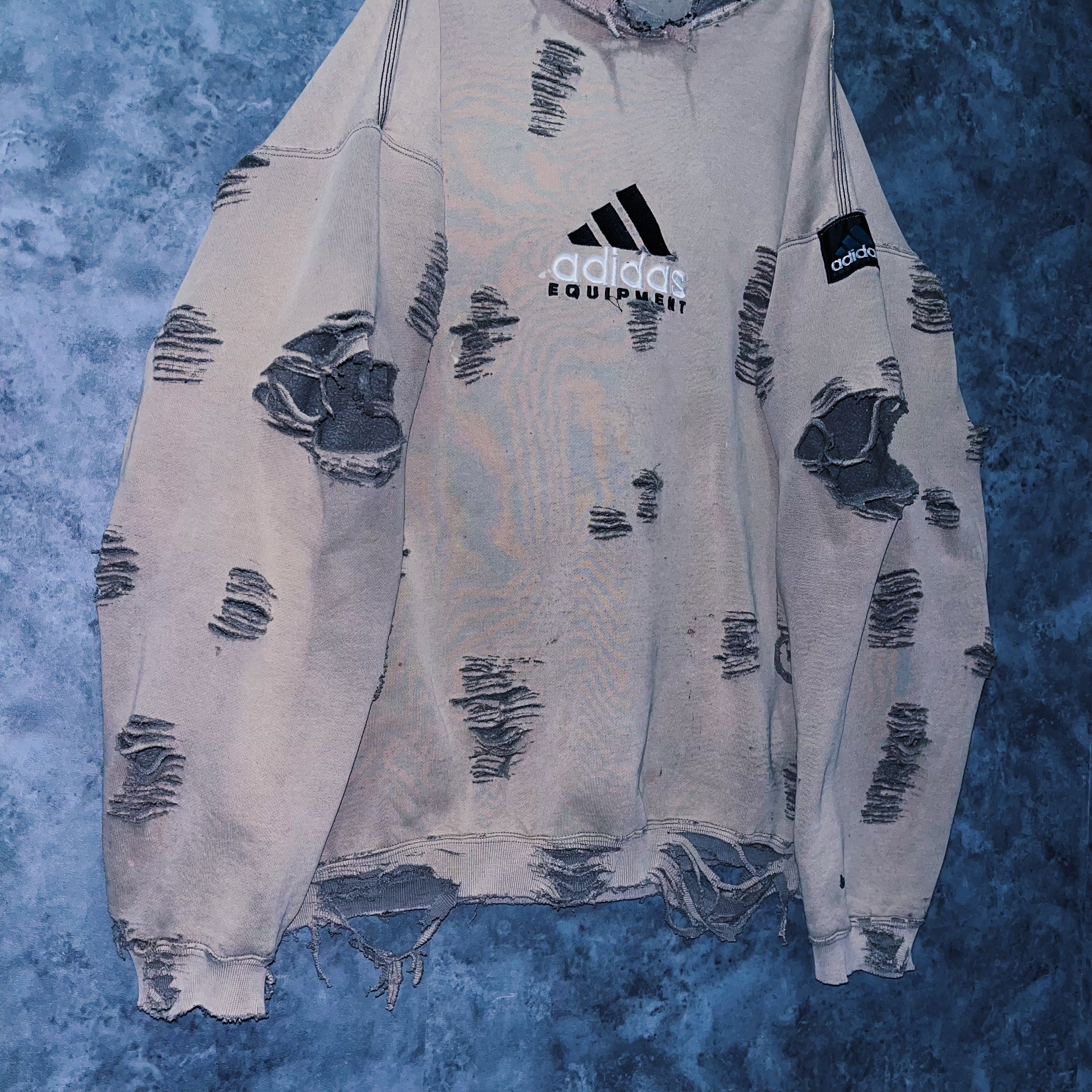 90s adidas EQT スウェット 名作 80s vintage 古着 90s adidas EQUIPMENT 万国旗 フラッグ ロゴ 刺しゅう