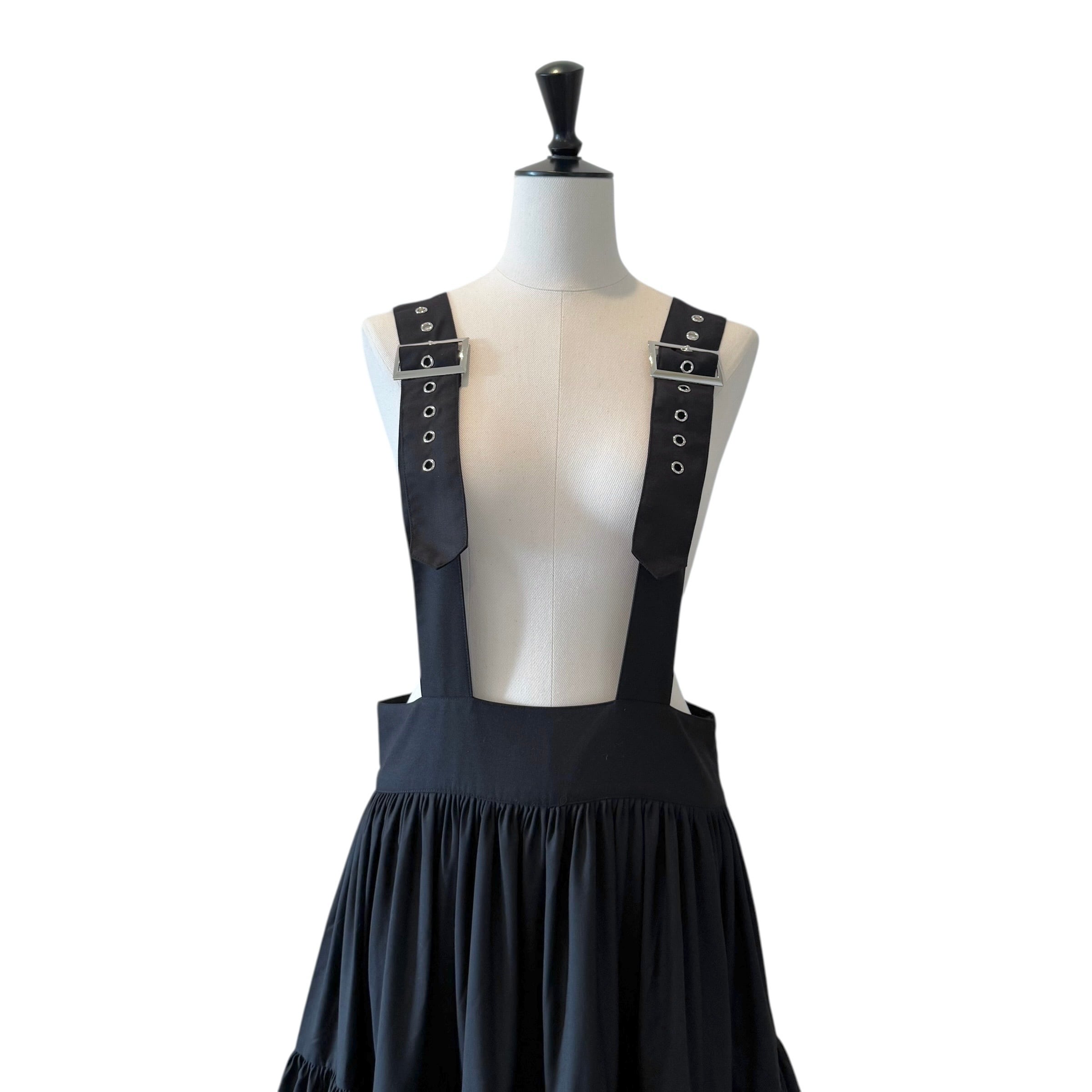 HEIHEI 吊りスカートつけ襟 2点 吊りリボンスカート BLACK 002 | HEIHEI
