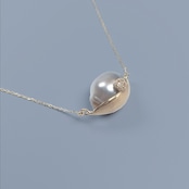 K10 South Sea Baroque Pearl Cradil Ring(ゆりかごネックレス)