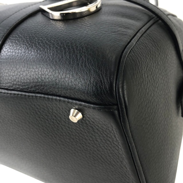 Christian Dior　クリスチャン ディオール　Diorモチーフ　シュリンクレザー　ミニボストン　ハンドバッグ　ブラック　vintage　ヴィンテージ　オールド　mmpsgn