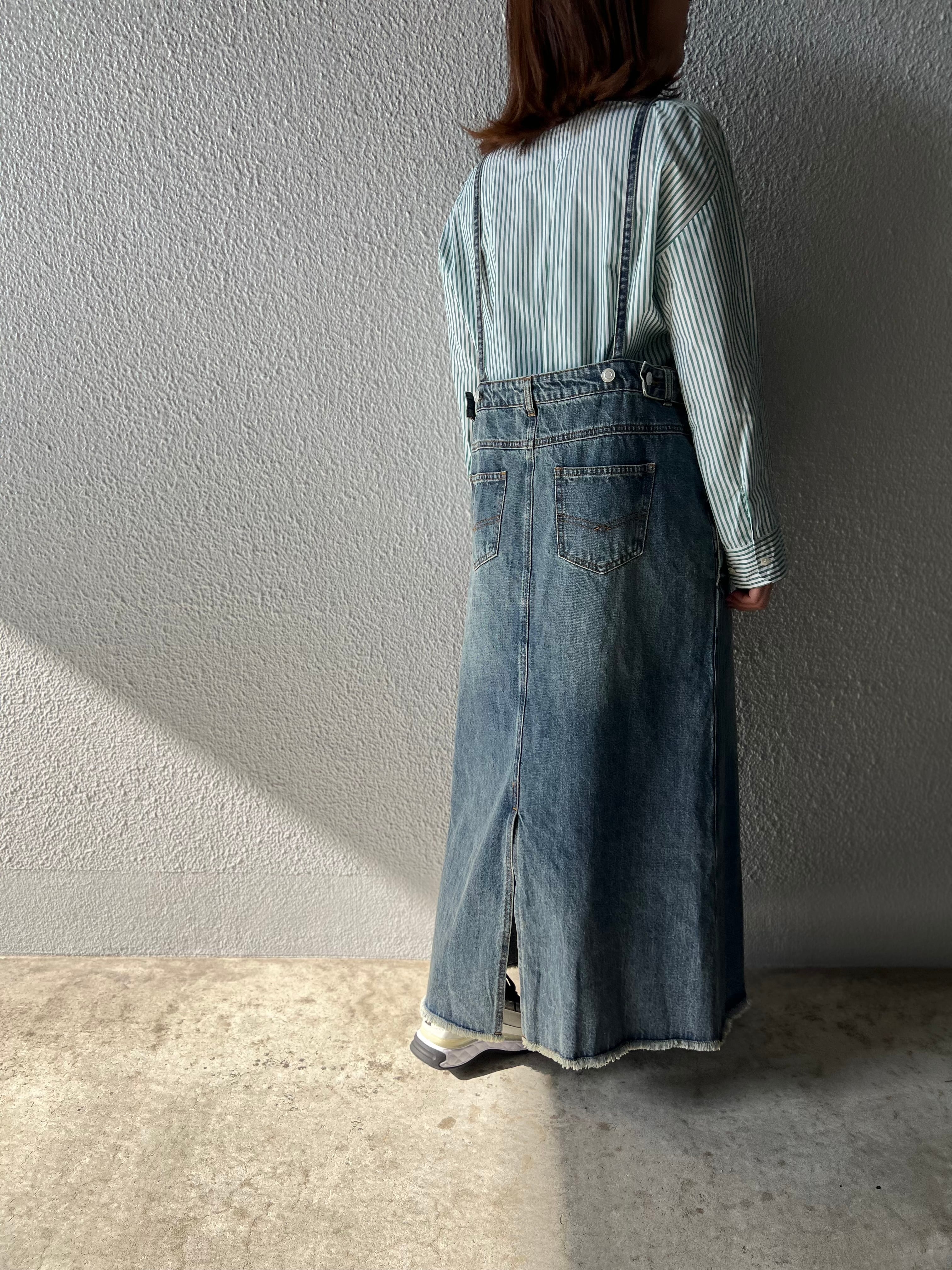 【SELECT】デニムサロペットスカート