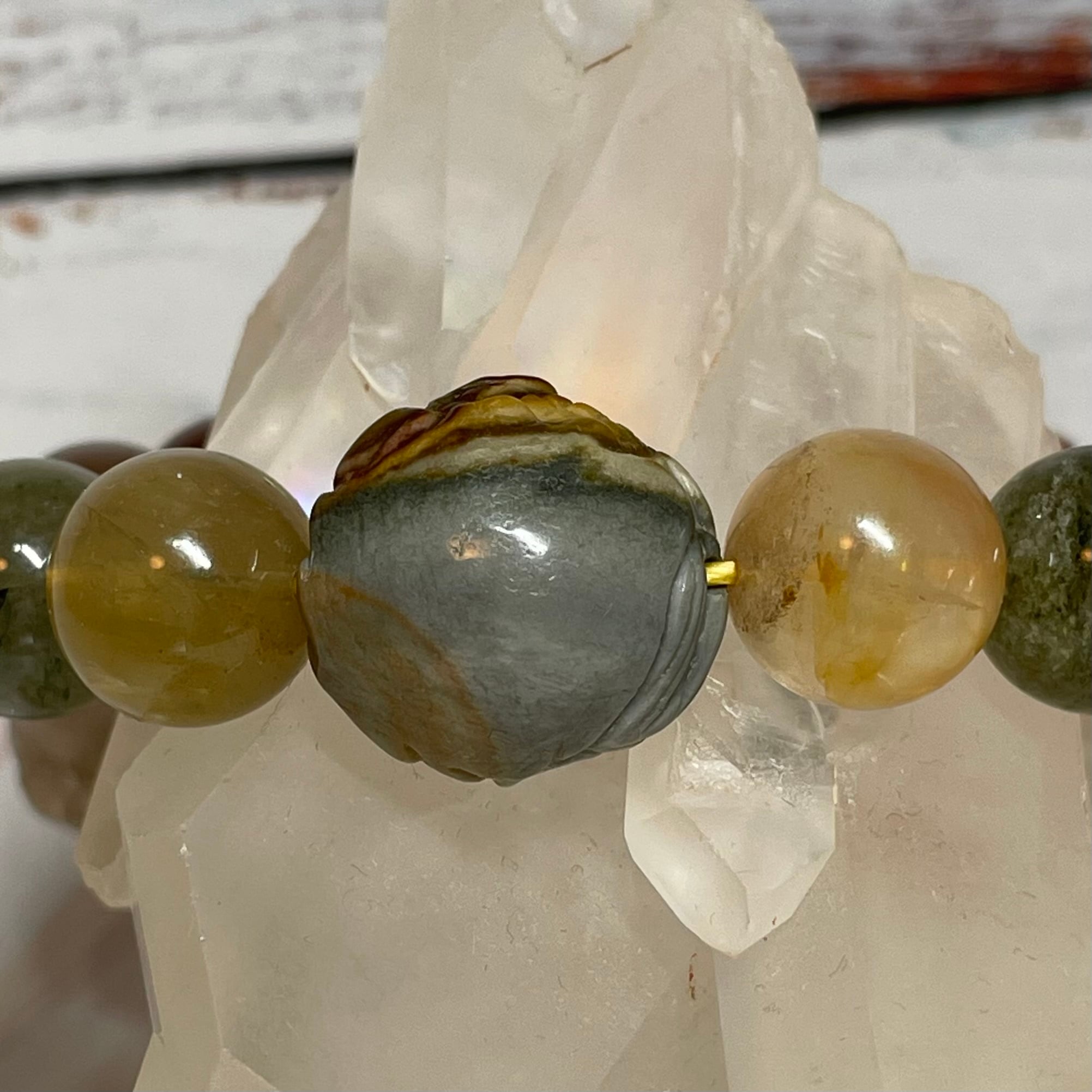 No.070 Mixラビットヘアルチル（福禄寿） 龍頭ブレス | Le rouet (ルエ)