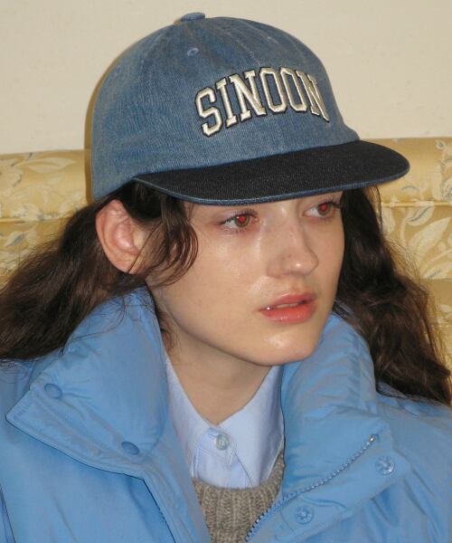 ★送料・関税込★sinoon★DENIM BALL CAP★キャップ SINOON] DENIM BALL CAP (BLUE) 正規品 韓国ブランド 韓国通販