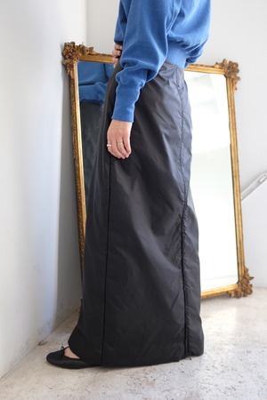 [vintage] vintage kilting maxi skirt/black