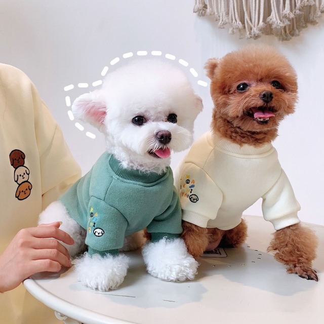 即納　復興支援プロジェクト　対象商品【pecoramouselect】わんこさんアップリケ付きトレーナー(わんこさん用)