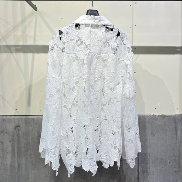 ホワイト レースブラウス ブラウス シャツ【フランス インポート Mochy