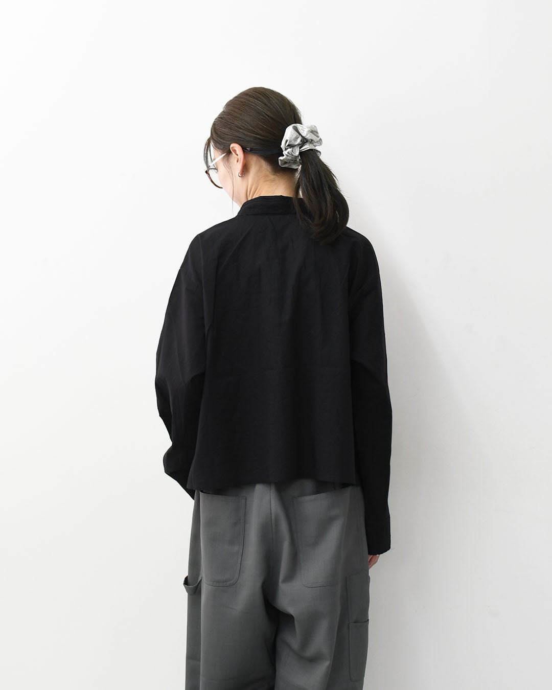 mizuiro ind [ミズイロ インド] pin tuck collar shirt [1-230126
