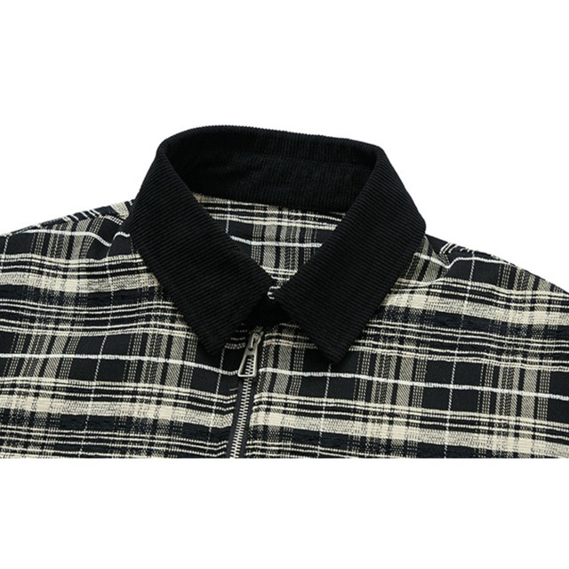 monochrome retro checked jacket　モノクロレトロチェック柄ジャケット　J0233