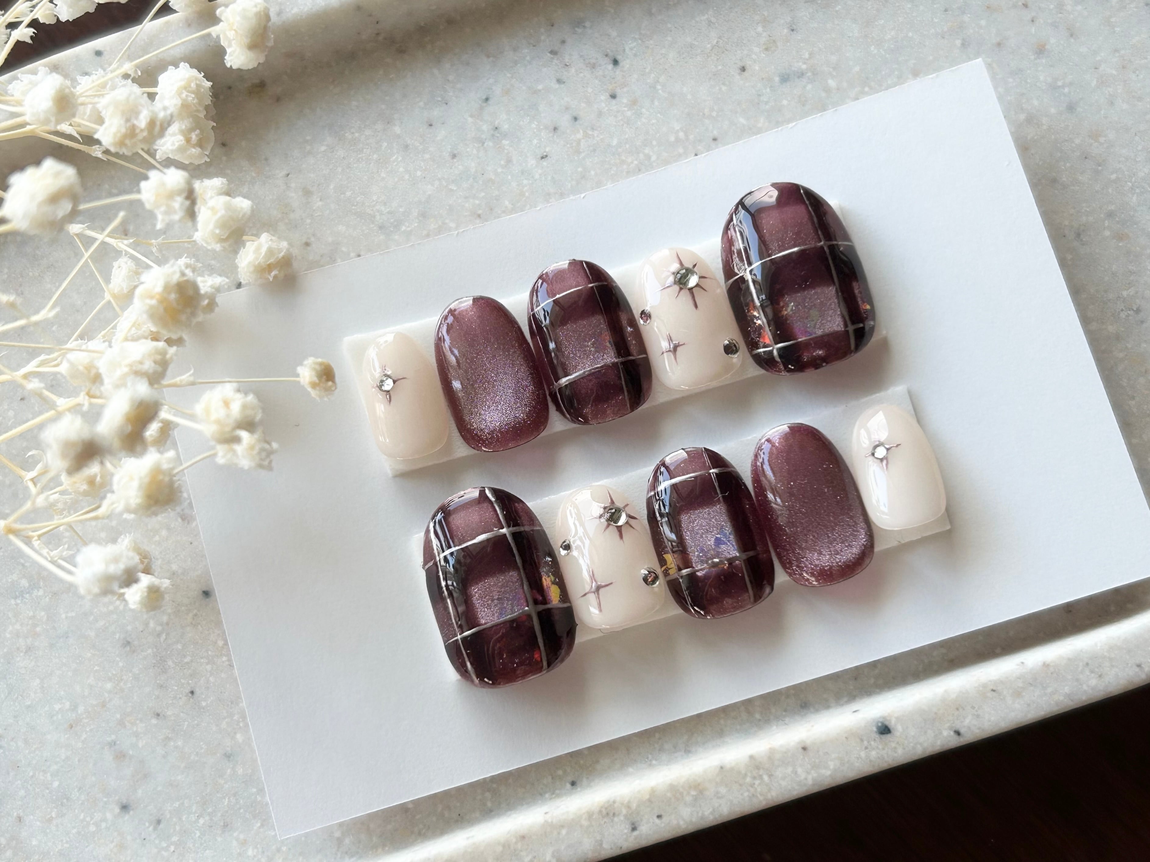 チェックデザイン(ワインレッド)#ncs008