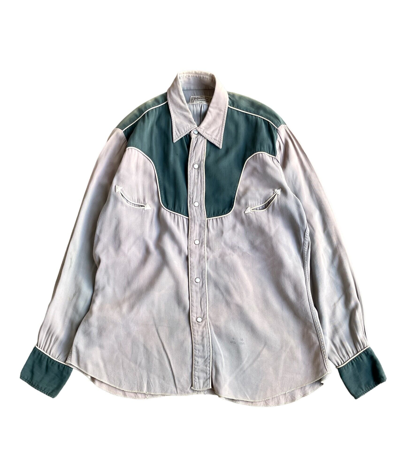 Vintage 50s H BAR C gabardine western shirt | BEGGARS BANQUET公式 