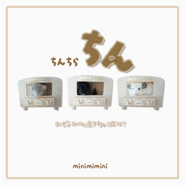 【受注生産】　チンチラちん　オーブンレンジ　木製用品　チンチラ　　かわいい　　一枚板