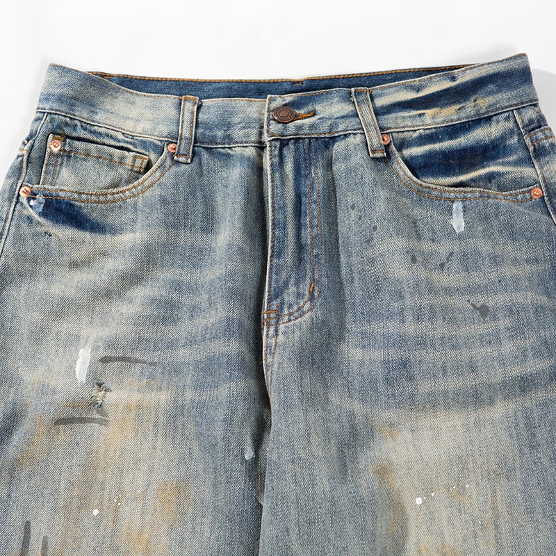 バギーフィットペイントデニムパンツ / Baggy Fit Painted Denim Pants