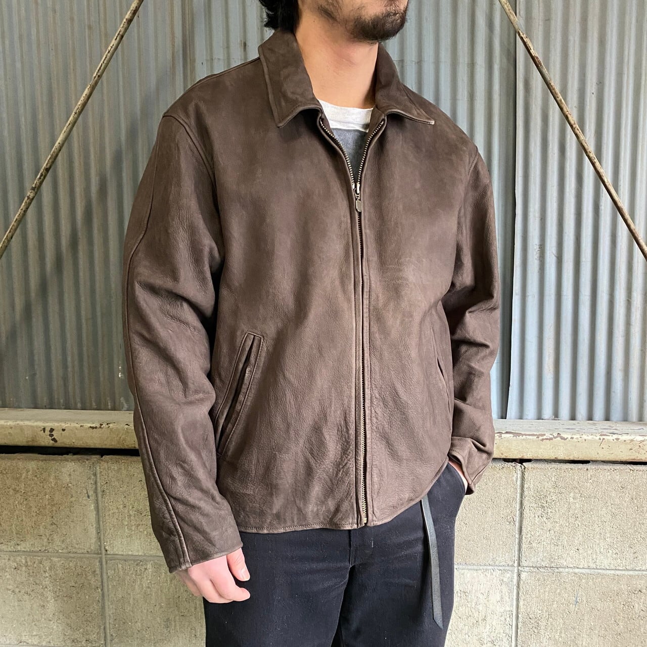 90年代〜 Eddie Bauer エディーバウアー ヌバックレザージャケット 