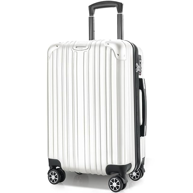 VARNIC スーツケース M 65L 拡張可能 ホワイト VARNIC] スーツケース キャリーバッグ キャリーケース 超軽量 大型