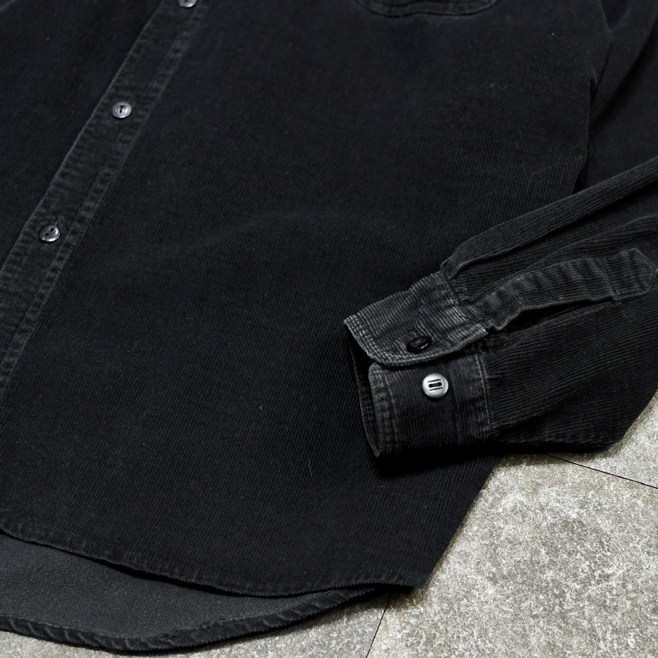 black corduroy shirt