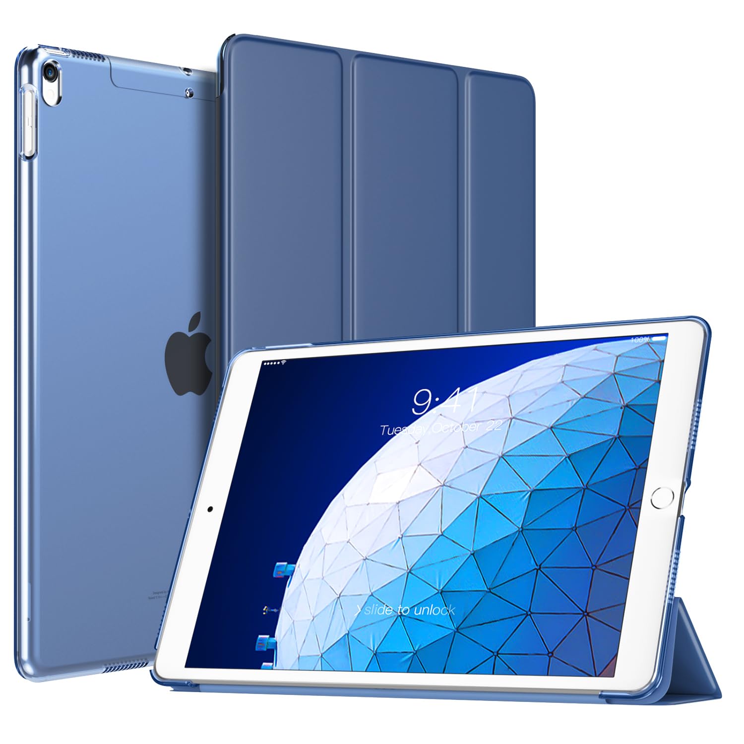TiMOVO iPad Air3 ケース/iPad Pro 10.5 ケース 10.5インチ 半透明ハードカバー バイスブルー