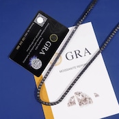 【Ice129】Black Moissanite Tennis Chain Bracelet(4mm)