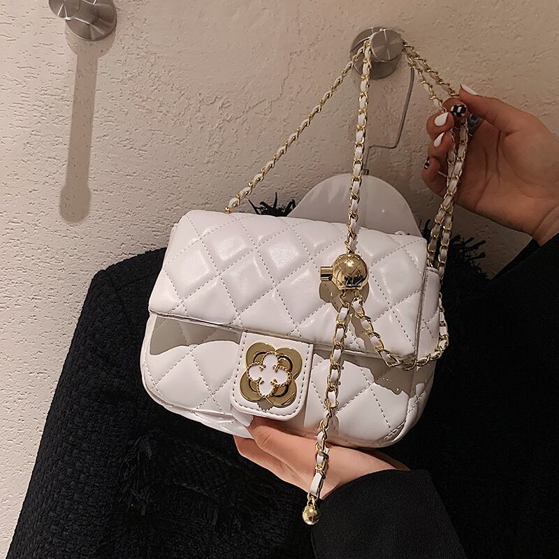 刺繍チェーン スクウェア メッセンジャーバッグ 手作りハンドバック2342739066