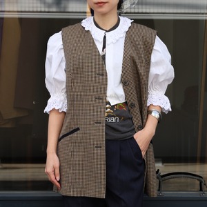 90~00s Ravens Classic Mini Check Vest